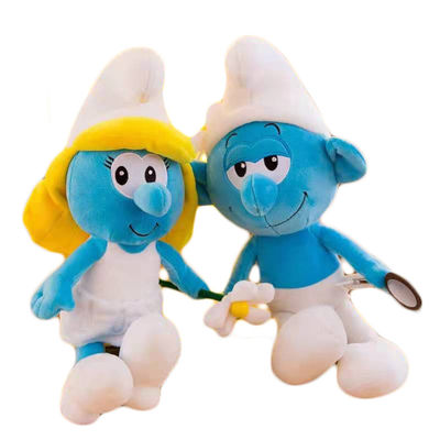 40cm कार्टून Smurf भरवां पशु मोबाइल फोनों आलीशान खिलौने नीले पिता ब्लू बहन