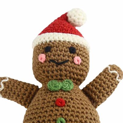 हस्तनिर्मित कंघी कपास बुना Crochet गुड़िया 20cm