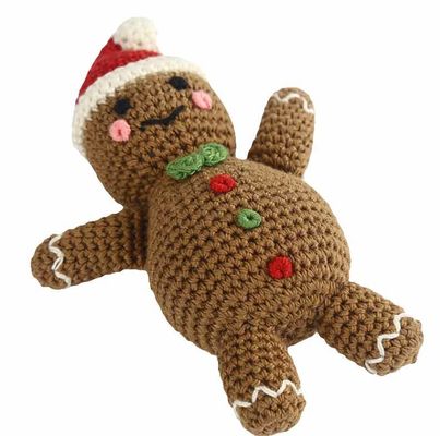 हस्तनिर्मित कंघी कपास बुना Crochet गुड़िया 20cm