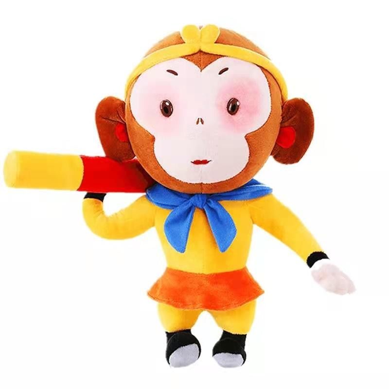 छोटे लड़के 45cm बंदर राजा आलीशान गुड़िया पश्चिम मोबाइल फोनों के आलीशान खिलौने के लिए यात्रा